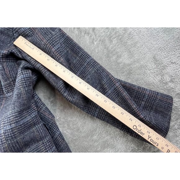 Vintage Austin Reed Blazer Mens 44R Gray Plaid Tweed Wool Houndstooth USA Made - Picture 8 of 14